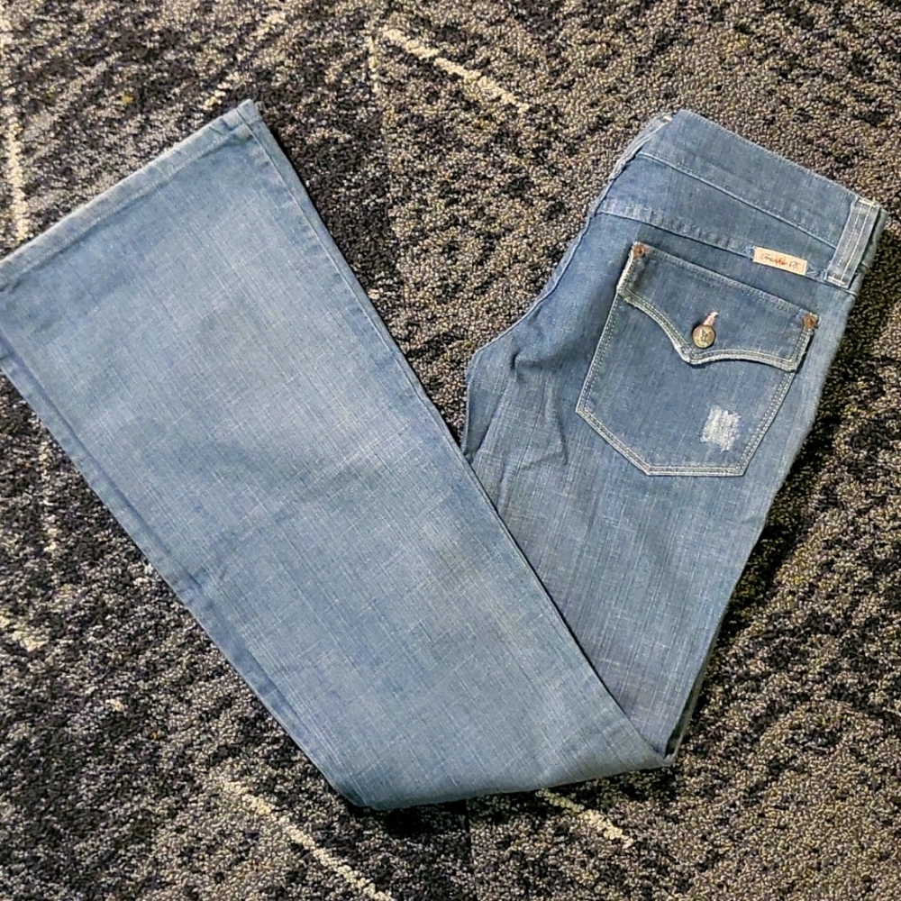 Premium Brand Frankie B Low Rise Flare Jean, Size 6, New